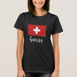 Camiseta Suiça Orgulho Suíça Bandeira País Schweiz Raízes