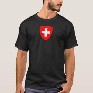 Camiseta Suíça país brasão de armas símbolo emblema suíço
