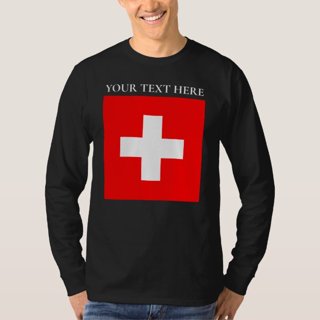 Camiseta Suiça personalizada Schweiz Suíça Europa (Frente)