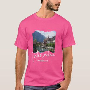 Camiseta Suíça Retro Interlaken Lembrança  Interlaken 