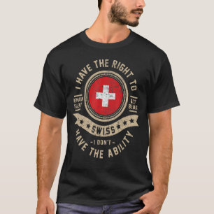 Camiseta Suiça Sinalizador Orgulhoso de Homens e Mulheres S
