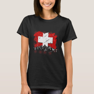 Camiseta Suiça Suiça com bandeira suíça para mulheres e C