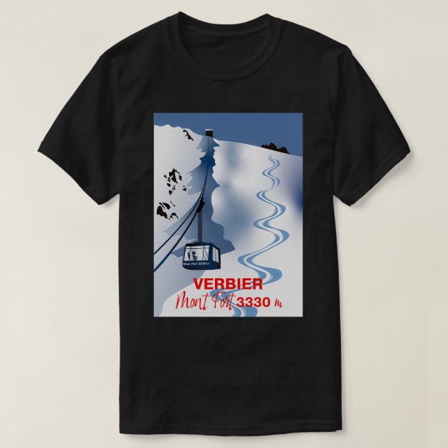 Camiseta Suiça Verbier Mont Fort 3330m (Frente do Design)