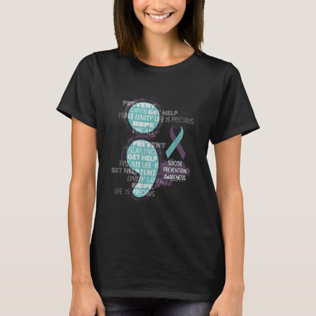 Camiseta Suicide Awareness Shirt Suicide Prevention Semicol (Frente)