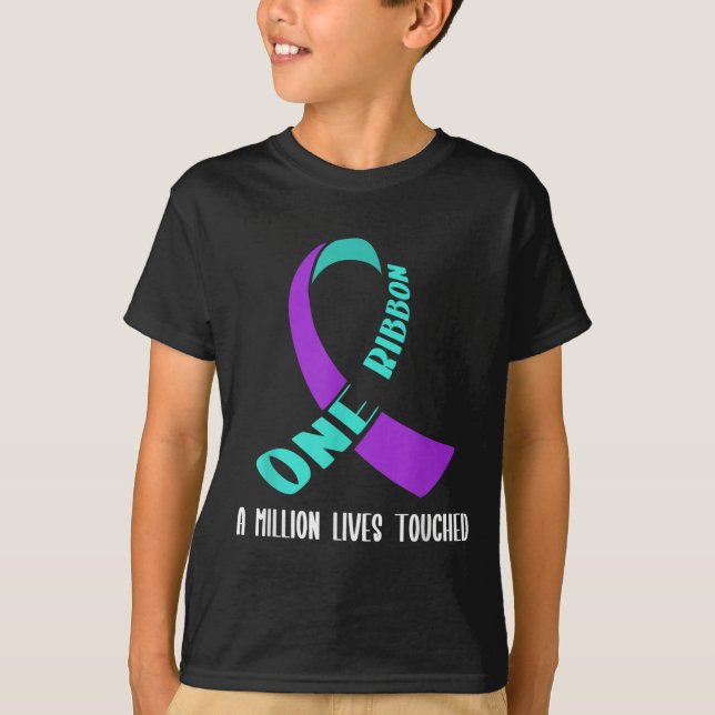 Camiseta Suicide Awareness Suicide Prevention Suprt Survivo (Frente)