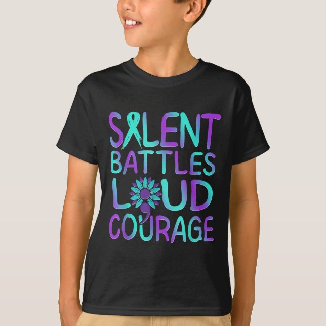 Camiseta Suicide Awareness Suicide Prevention Suprt Survivo (Frente)