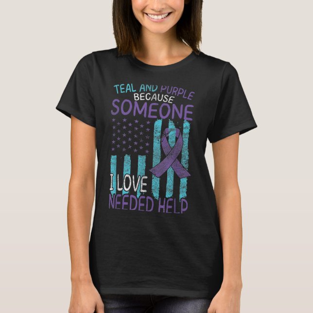 Camiseta Suicide Awareness Suicide Prevention Suprt Survivo (Frente)