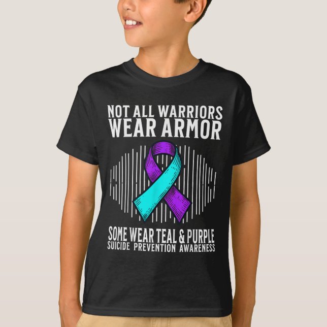 Camiseta Suicide Awareness Warrior Suicide Prevention Aware (Frente)