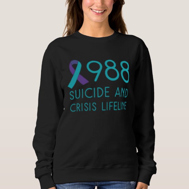 Camiseta Suicide Prevention 988 Suicide Awareness Front and (Frente)