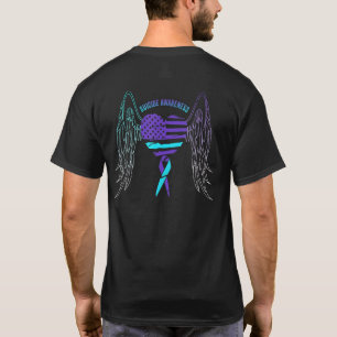 Camiseta Suicídio Prevenção Contra Bandeira Americana Pertu