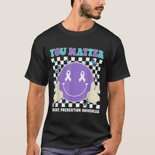 Camiseta Suicídio Roxo Sensível Saúde Mental (Frente)