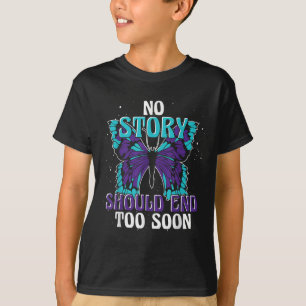 Camiseta Suicídio Sensibilização Fita Borboleta Suicídio