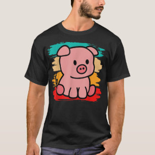 Camiseta Suíno Colorido I Pig Art I Cute Pig I Kids Pig