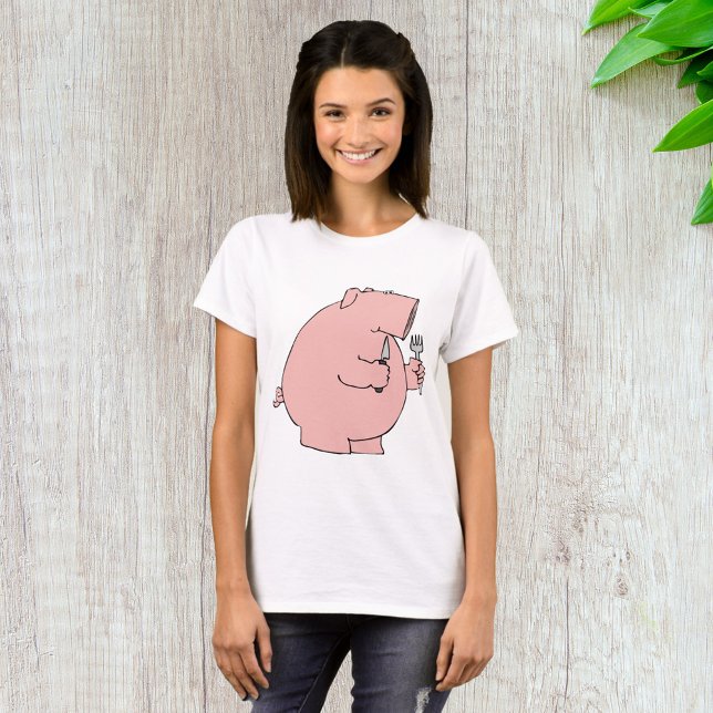 Camiseta Suíno com fome (Criador carregado)