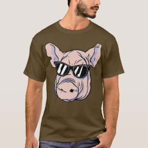 Camiseta Suíno Com Óculos Solares Premium