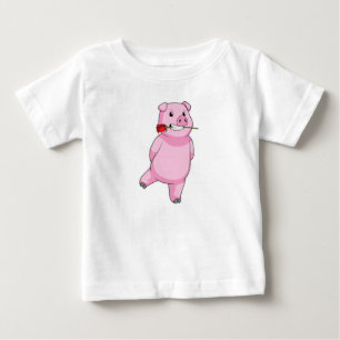Camiseta Suíno com ventilador de Rosa