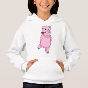 Camiseta Suíno com ventilador de Rosa