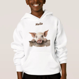 Camiseta Suíno de bebê de criações personalizadas. Porco