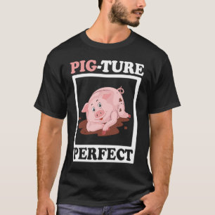 Camiseta Suíno de Fazenda Perfeita Porca Suína Porquinha
