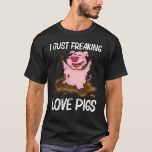 Camiseta Suíno Para Homens Fazendas De Suíno De Porco 6