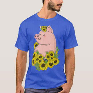 Camiseta Suíno Rosa Suíno Mulheres Pigão Porco Boar Swine H