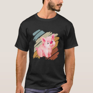 Camiseta Suíno Rosa Suíno Mulheres Pigão Porco Boar Swine H