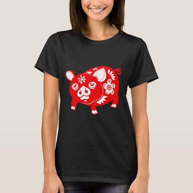 Camiseta Suíno Zodiac Chinês (Frente)