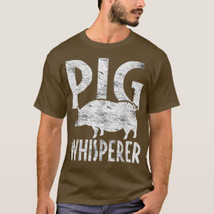 Camiseta Suínos Sussurro Frigorífico Animal Vintage Fazenda