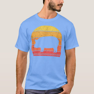 Camiseta Suínos Vintage Sunset Pigs