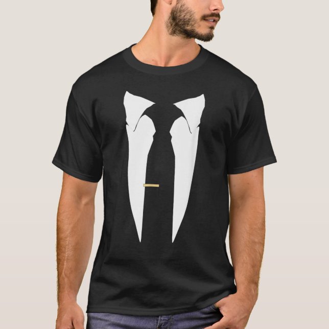 Camiseta Suit Tie Wedding Tuxedo Prom Bachelor Ceremony (Frente)