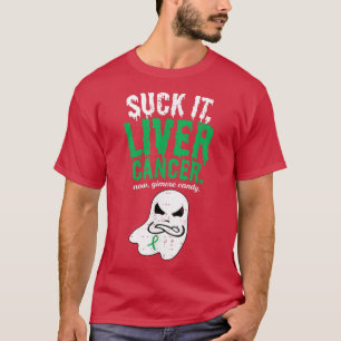 Camiseta Suja Câncer de figado Dê-me um doce Engraçado Boo