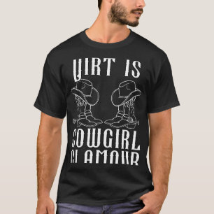 Camiseta Sujeira É Glamour de Cowgirl Cavaleiros Ocidentais
