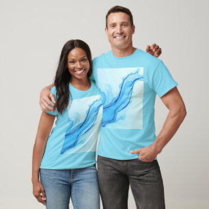 Camiseta Sujidade de Arte Líquida Eetal Azul