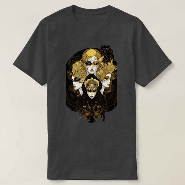 Camiseta Sujidade de Elegância Enigmática (Frente do Design)