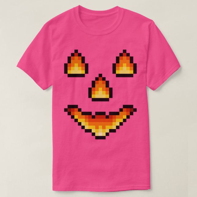 Camiseta Sujidade do rosto da abóbora 4 (Frente do Design)