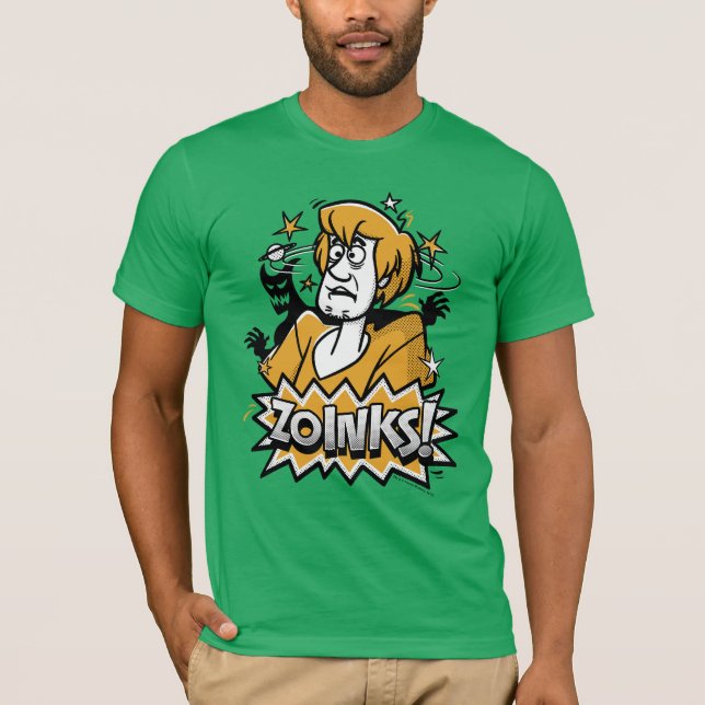Camiseta Sujo "Zoinks"! Gráfico de Meio-Tom (Frente)