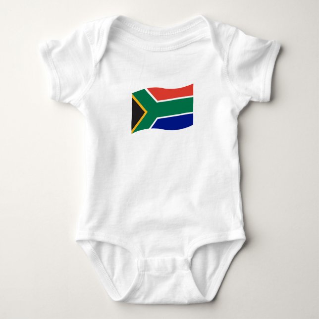 Camiseta Sul - bebê africano da bandeira uma parte (Frente)