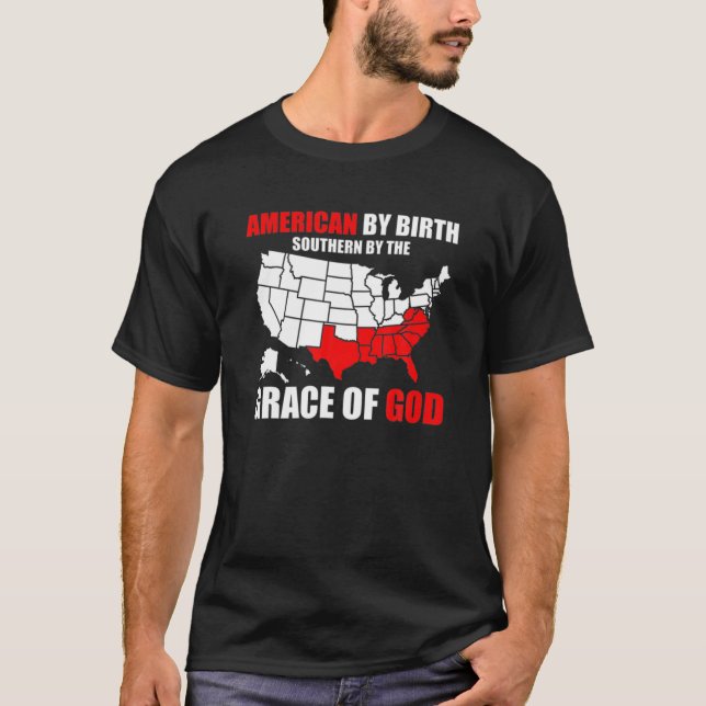 Camiseta Sul, Com A Graça De Deus Americano De Nascimento S (Frente)