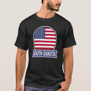 Camiseta SUL DAKOTA EUA nome de local americano pavilhão do