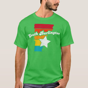 Camiseta Sul de Burlington Vermont Vintage, Alforado