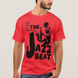 Camiseta sulco para o jazz bater Minimalista