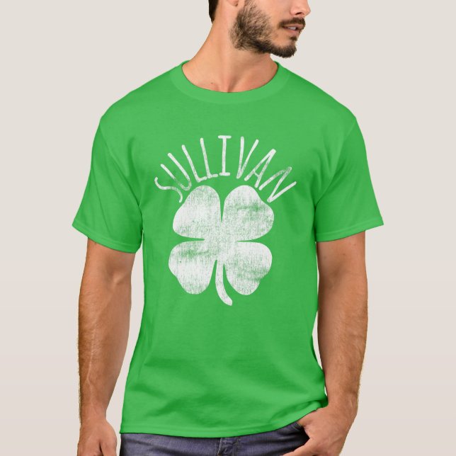 Camiseta Sullivan - Family Name Matching St. Patrick's Day (Frente)