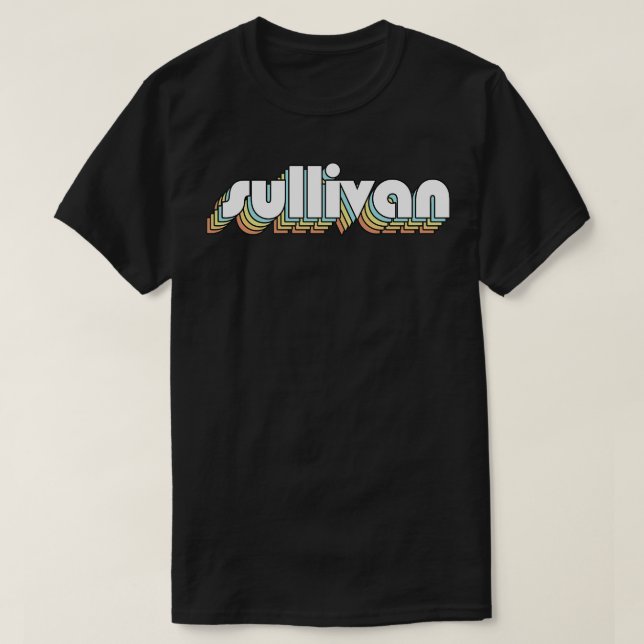 Camiseta Sullivan Retro Rainbow Tipografia Estilo Desvaneci (Frente do Design)