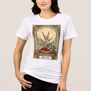Camiseta Sumac Sunrise Um Símbolo Haft-Sin de Renovação