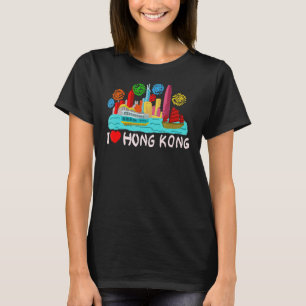 Camiseta Sumário da China na Cidade de Hong Kong para homen