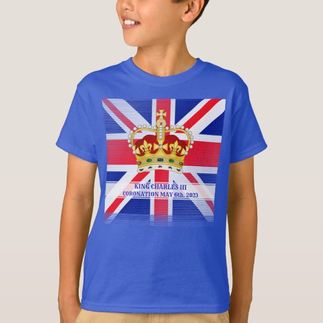 Camiseta Sumário de coroação do Rei Carlos III (Frente)