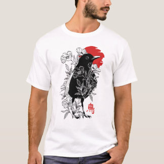 Camiseta Sumi-e pardal japonês