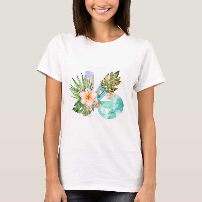 Camiseta Summer Art T-Shirt　flower (Frente)