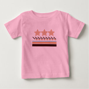 Camiseta Summer Baby Três Listras Estrelas