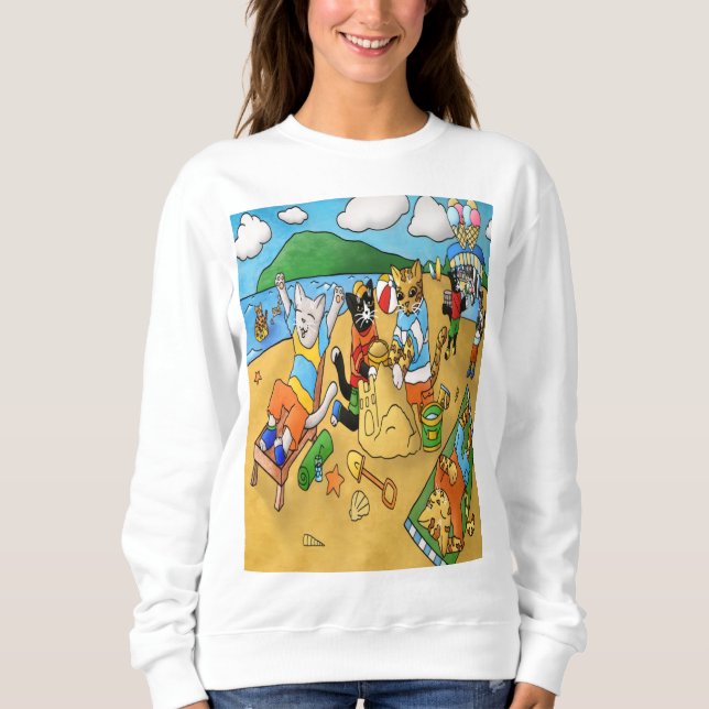 Camiseta Summer Beach Cats (Frente)